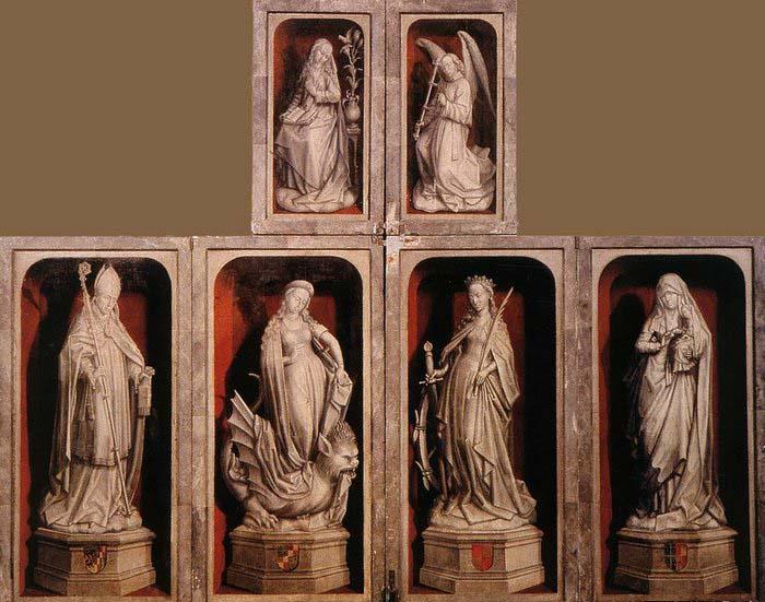 WEYDEN, Rogier van der Wing of a Carved Altar Sweden oil painting art